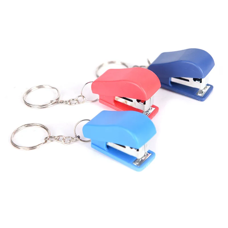 1 Piece Cute Kawaii Mini Portable Paper Staples Stapler Stitcher Office School Supply Stationery Accessory Ellen Brook Keychain