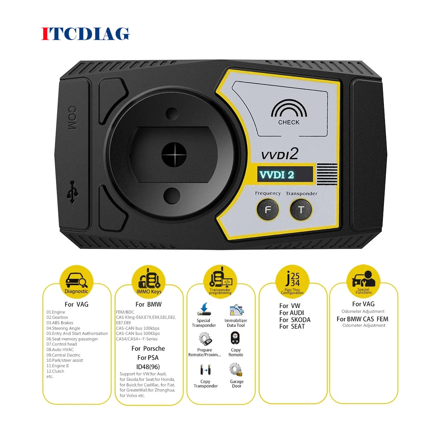 

Полный комплект Xhorse VVDI2 V7.0.9 с OBD48 + 96 бит 48-Клон + MQB + Фем/BDC для BMW с 13 разрешениями