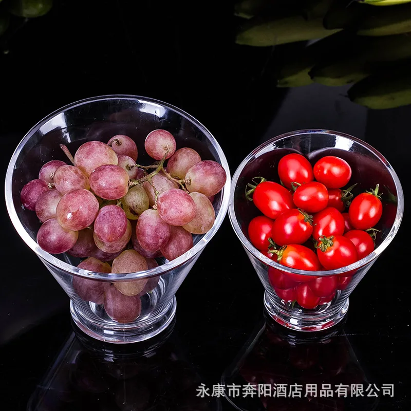 Креативные акриловые и овощные Фрукты xie kou wan толстый прозрачный кристалл косой рот guo dou горячий горшок посуда