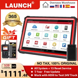 LAUNCH – X431 PRO3S outil de Diagnostic automobile professionnel, lecteur de Code de voiture, 10.1 pouces, prise OBD2, Test Diesel, 12V 