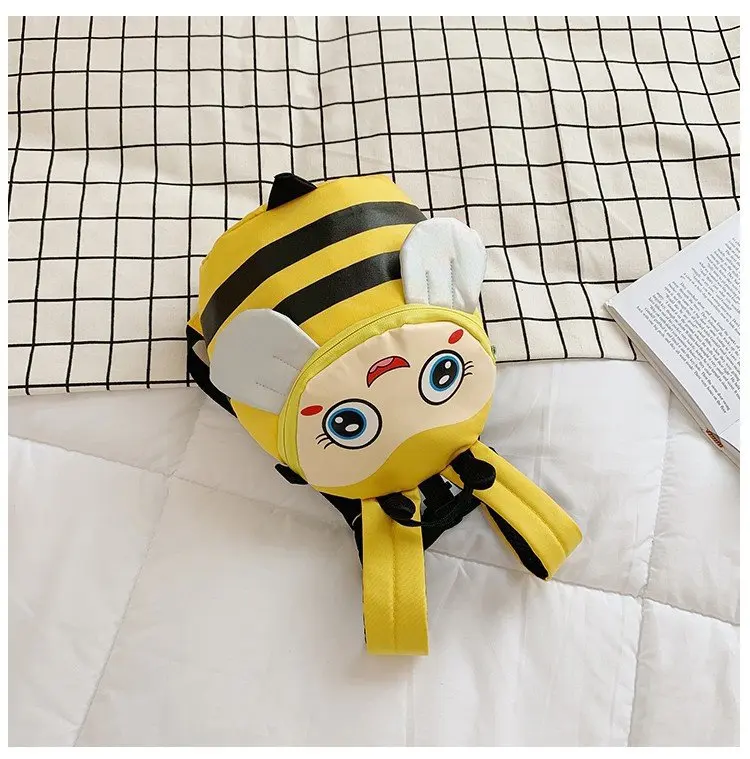 Kawaii маленький рюкзак с пчелами для девочек и мальчиков, нейлоновые регулируемые школьные сумки, сумка с животными, плюшевый Детский рюкзак, игрушки, детский подарок