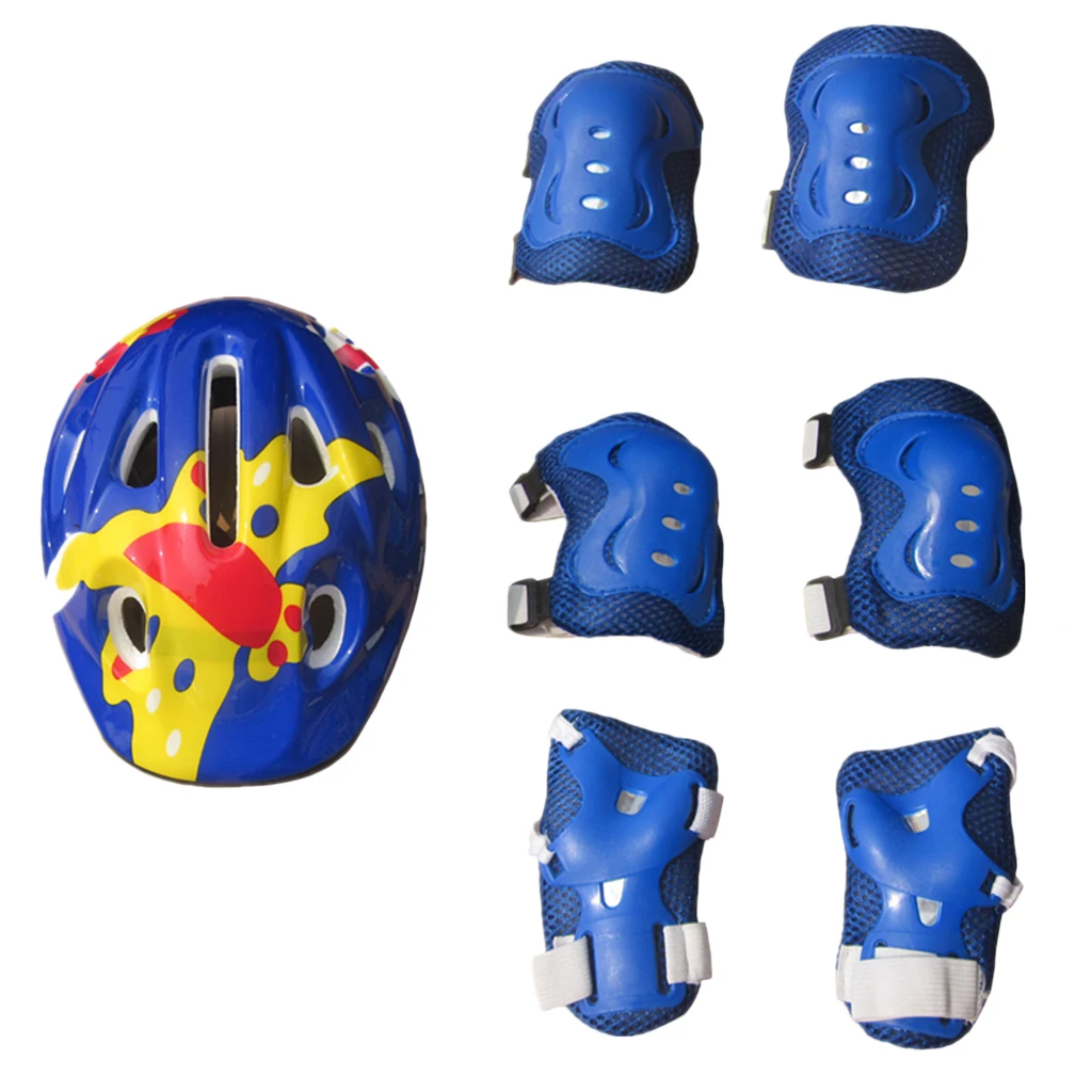 Kids Helmet Toddler Sports Protective Gear Set - Knee Pads, Elbow Pads, Wrist Pads for Roller Bicycle BMX Bike Skateboard
