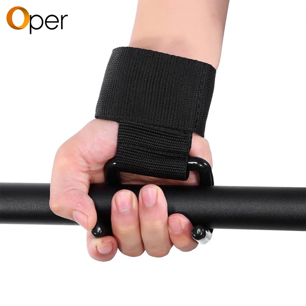 

Wrist Support Protection Black Training Wrist Support Bandage Straps Hook Gym Hook Grips Protection Supports Posture Corrector