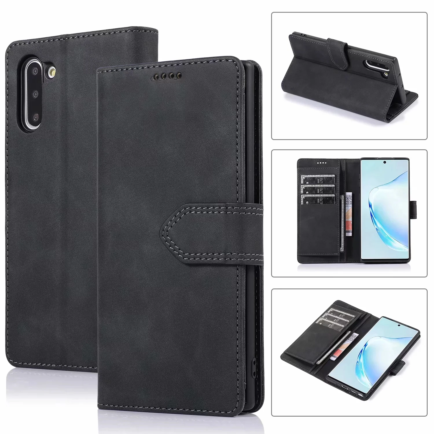 Кожаный чехол для samsung Galaxy Note 9, 10 лет, S10 e S9 S8 плюс A10 A20 A20E A30 A40 A50 A70 A50S Магнитный чехол-книжка с отделениями для карт и сумка-чехол