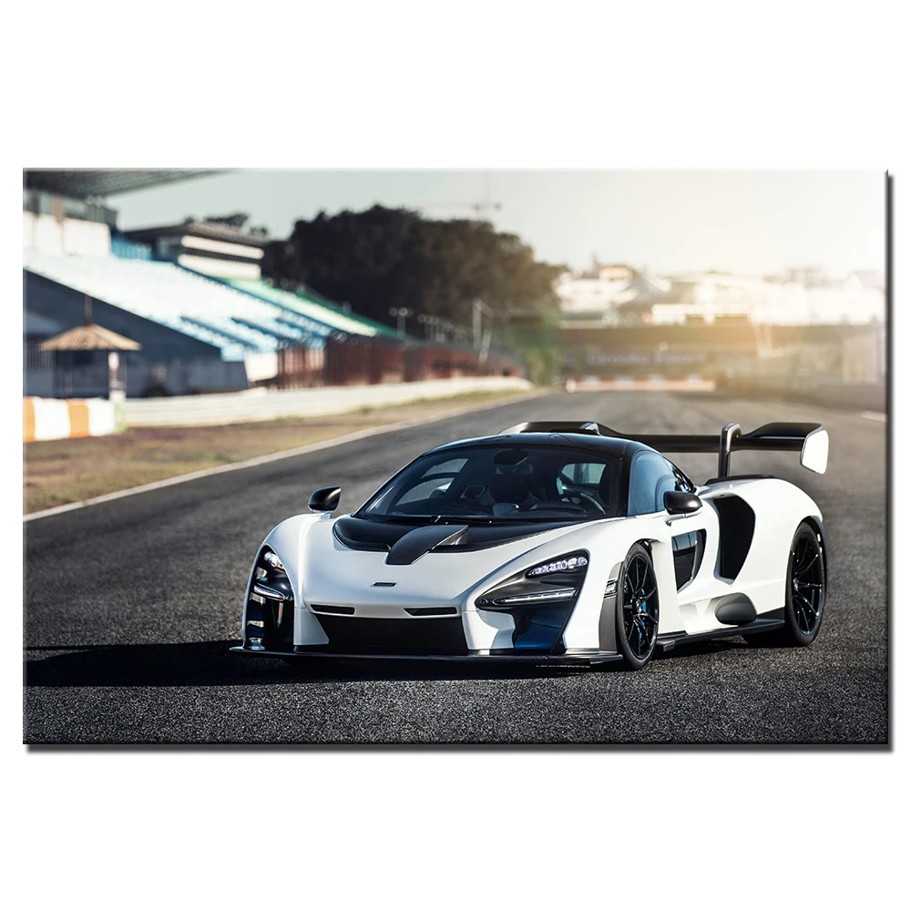 Mclaren Senna плакат с суперкаром пользовательский домашний декор модная холщовая