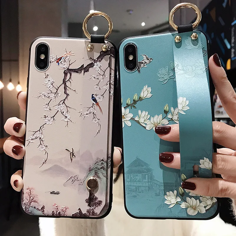 Чехол на запястье для Samsung A70 A50 A10 A20 A30 A50S A40 A30S A60 Note 10 Plus 8 9 ТПУ|Бамперы| |