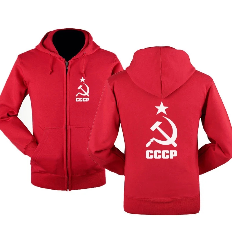 Мужские толстовки с капюшоном уникальным принтом CCCP из России и СССР мужская