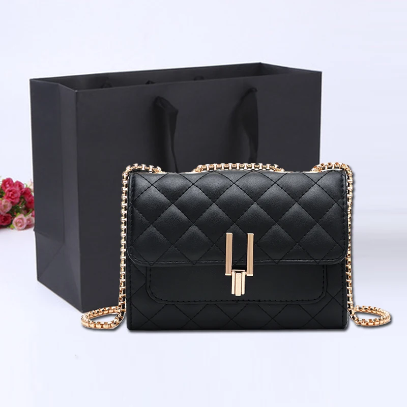 

Small Bag Unique Designer Lock Messenger Bag Fashion Rhombic Chain Shoulder Messenger Bags Womne Purse and Handbags
