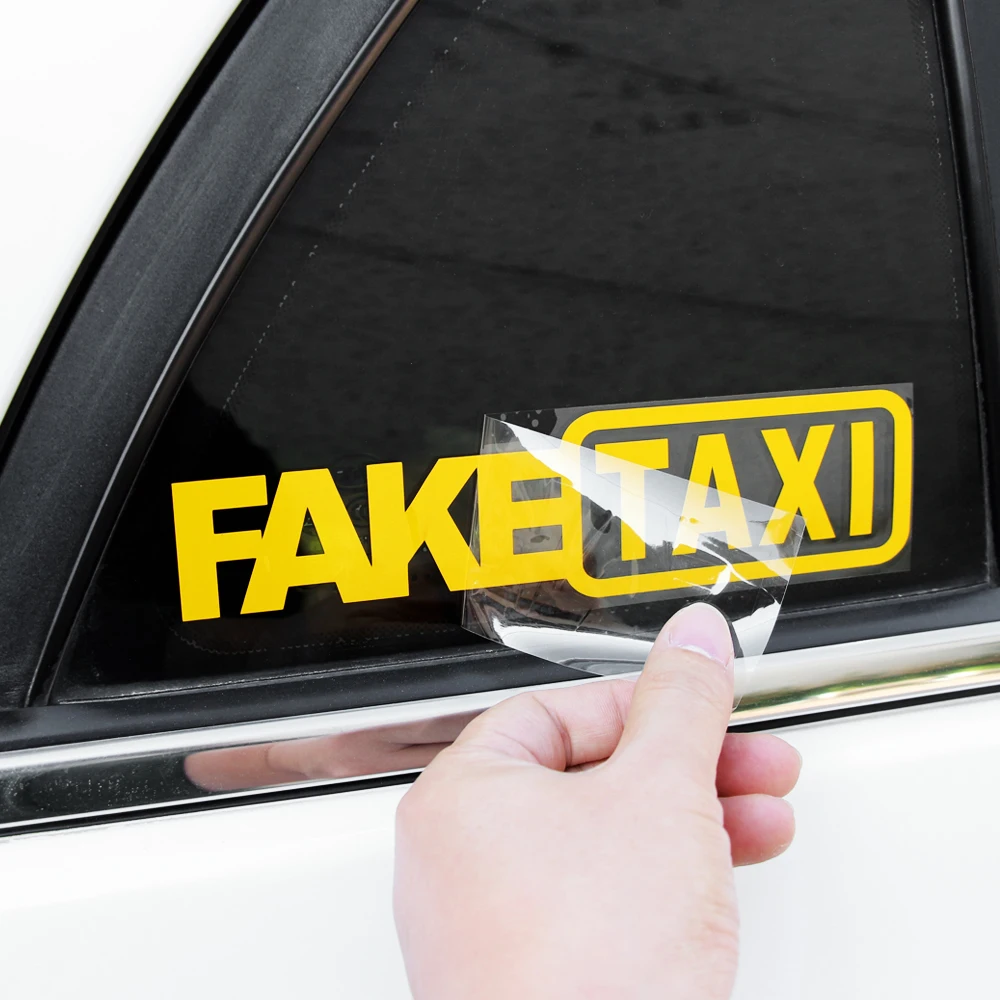 Фото Веселый автомобиль окно поддельная наклейка на такси для vw golf 5 passat b6 renault clio solaris