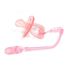 Chupete elástico retráctil para bebé, chupete de primavera, Clip para pezón, soporte de cadena, correa, juguete para masticar