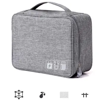 

Travel Earphone Data Cable Digital Camera Charger Storage Bag Toiletry Organizer