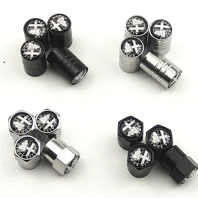 

Car Styling Valves Caps Case For Alfa Romeo Mito 147 156 159 166 Car-Styling Auto Wheel Tyre Tire Stem Air Covers 4pcs/lot