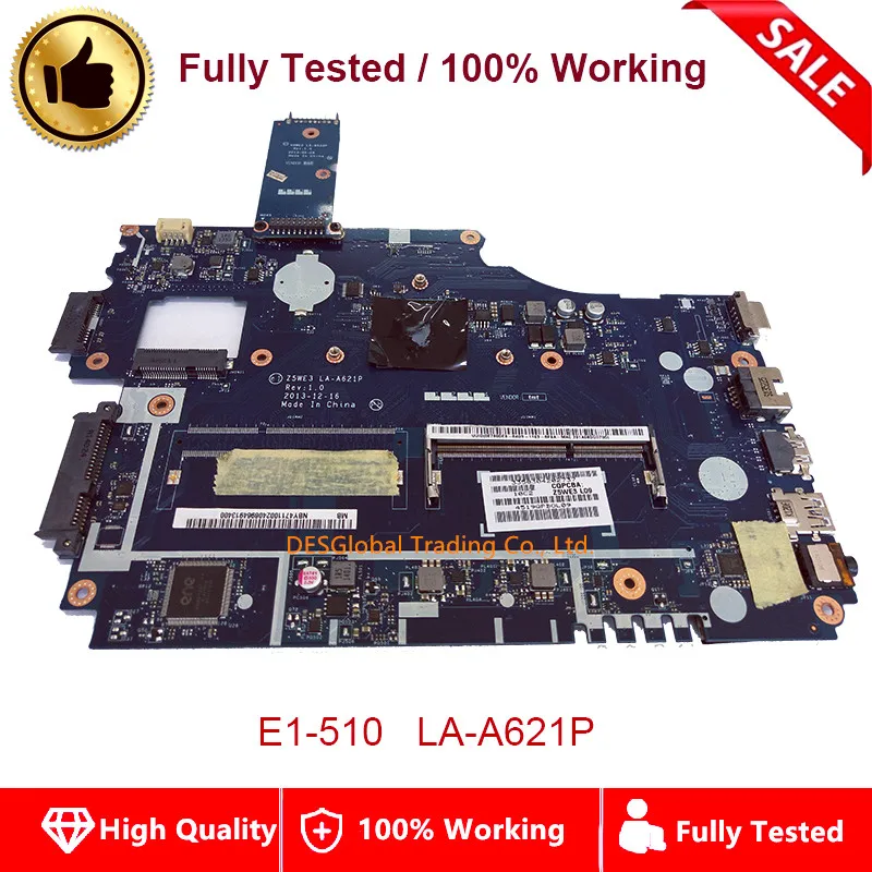 

For ACER Aspire E1-510 Mainboard Z5WE3 LA-A621P Laptop Motherboard N2820 N2920 N3520 100% Test Fast Shipping