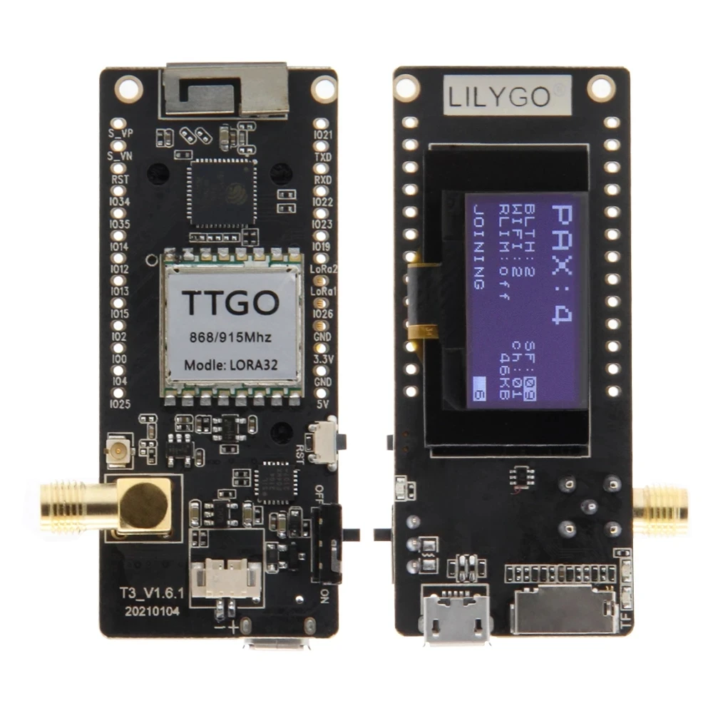 environ 2.44 cm TTGO LoRa 32 V2.1 ESP32 Bluetooth sans fil Wifi Module 433 MHz 0.96 in Bleu D6R5
