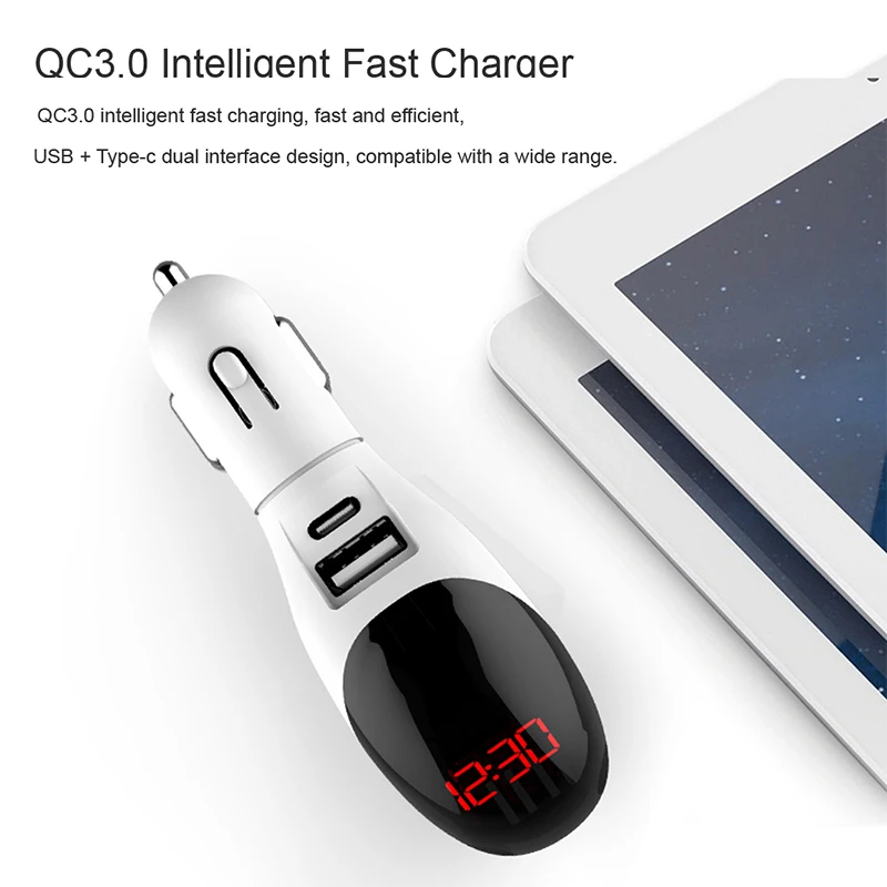 Hkhuibang USB Автомобильное зарядное устройство Быстрая зарядка QC 3,0 зарядное устройство для телефона iPhone Xiaomi samsung huawei Быстрая зарядка USB C type-C зарядное устройство