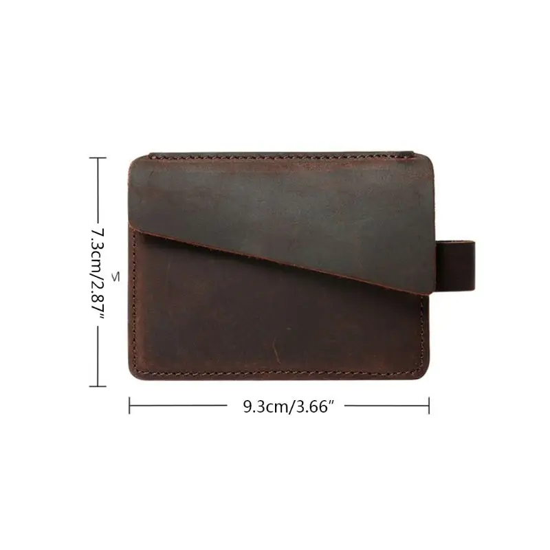 Portable Genuine Leather Coin Card Case Change Pouch Mini Purse Wallet Key Bag