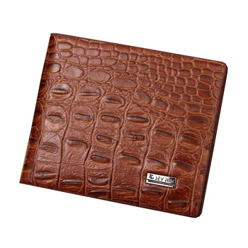 

2020 New Crocodile Pattern Men's Short Wallet Business Casual Men's Horizontal Wallet Large Capacity Purse Credit Card Holder 30