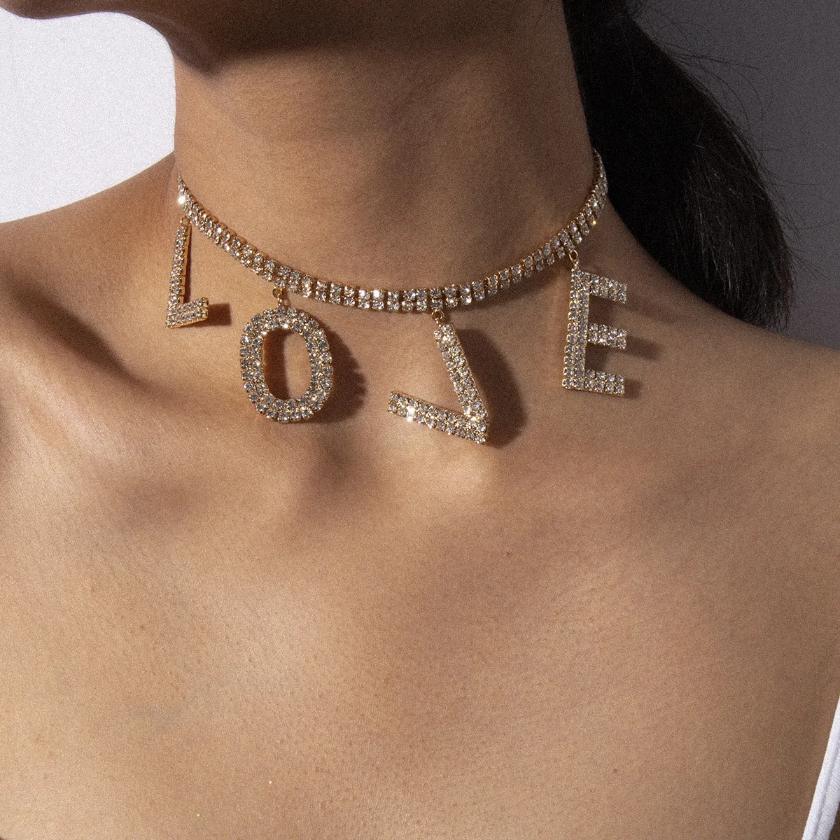 Женское Ожерелье чокер с надписью Love Initial|Ожерелья подвеской| |