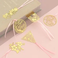 Пустотелая вишневая Сакура металлическая Закладка для книг Kawaii китайский стиль Книга Марка канцелярские принадлежности подарок офисные школьные принадлежности