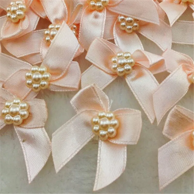 Mini Satin Ribbon Flowers Bows Gift Craft Wedding Decoration 50pcs satin ribbons ribbon decoration ribbon supplies satin ribbon