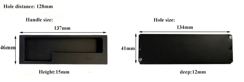 hidden handle size small