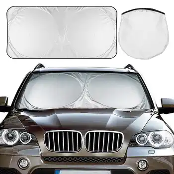 

2 Size Car Sunshade Sun Shade Windshield Front Rear Window Film Visor Cover UV Protection Reflector Car-styling Protector