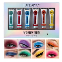 

6 Colors/box Brighten Eyeshadow Cream Eyes Easy to Wear Eye Shadow Waterproof Make up Long-lasting Makeup Shadows Cosmetics