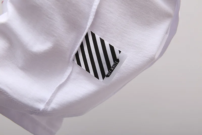 OFF-WHITE/Летняя мужская Свободная хлопковая Футболка с героями мультфильма Симпсоны с коротким рукавом и круглым вырезом