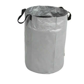 

Garden Fallen Leaf Bag Multipurpose garbage Large Capacity Storage Box Buggy Bag for Leaf Fruit Cloth Silver with handle Gripper