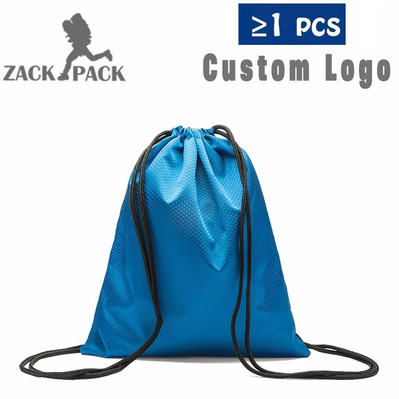 blue without logo 8 шт., сумка на шнурке, водонепроницаемый мешок, настраиваемый логотип, Оксфорд, рюкзак, нейлоновая веревка, женские маленькие спортивные сумки для хранения - Цвет: blue without logo
