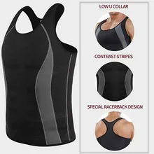 2020 Men Waist Trainer Shaper Sports Vest Sweat Hot Neoprene Sauna Tank Top Weight Loss Body Shaper Compression Shirts Garments
