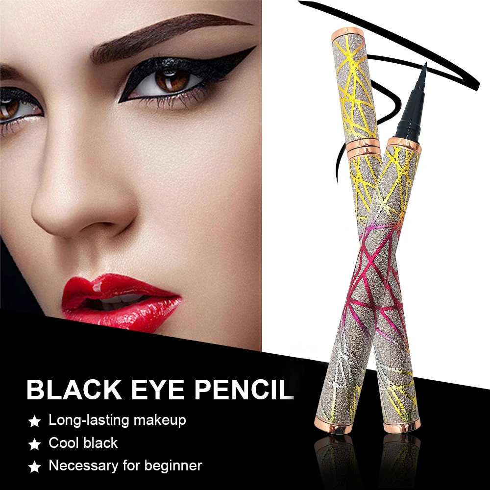 Lápiz de Ojos negro a la moda, delineador de ojos resistente al agua, a prueba de manchas, cosmético Sexy, larga duración, herramienta de maquillaje de ojos, 1 ud.