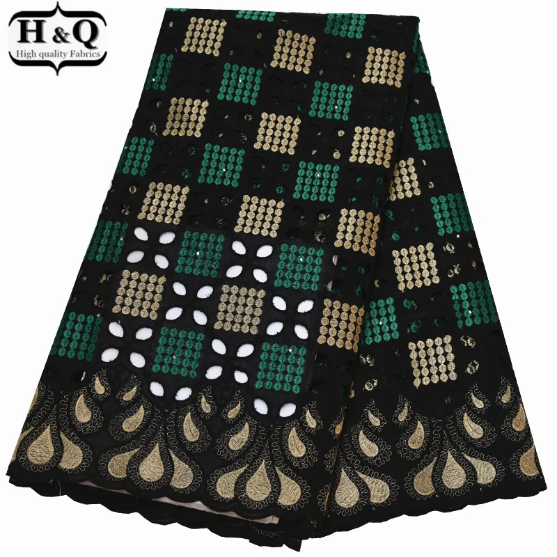 

H&Q Swiss Voile Lace African Cotton Lace Fabric 2019 Embroidered Dry Lace 5 Yards/pcs Hollow Out Lace For Ladies Christmas Dress