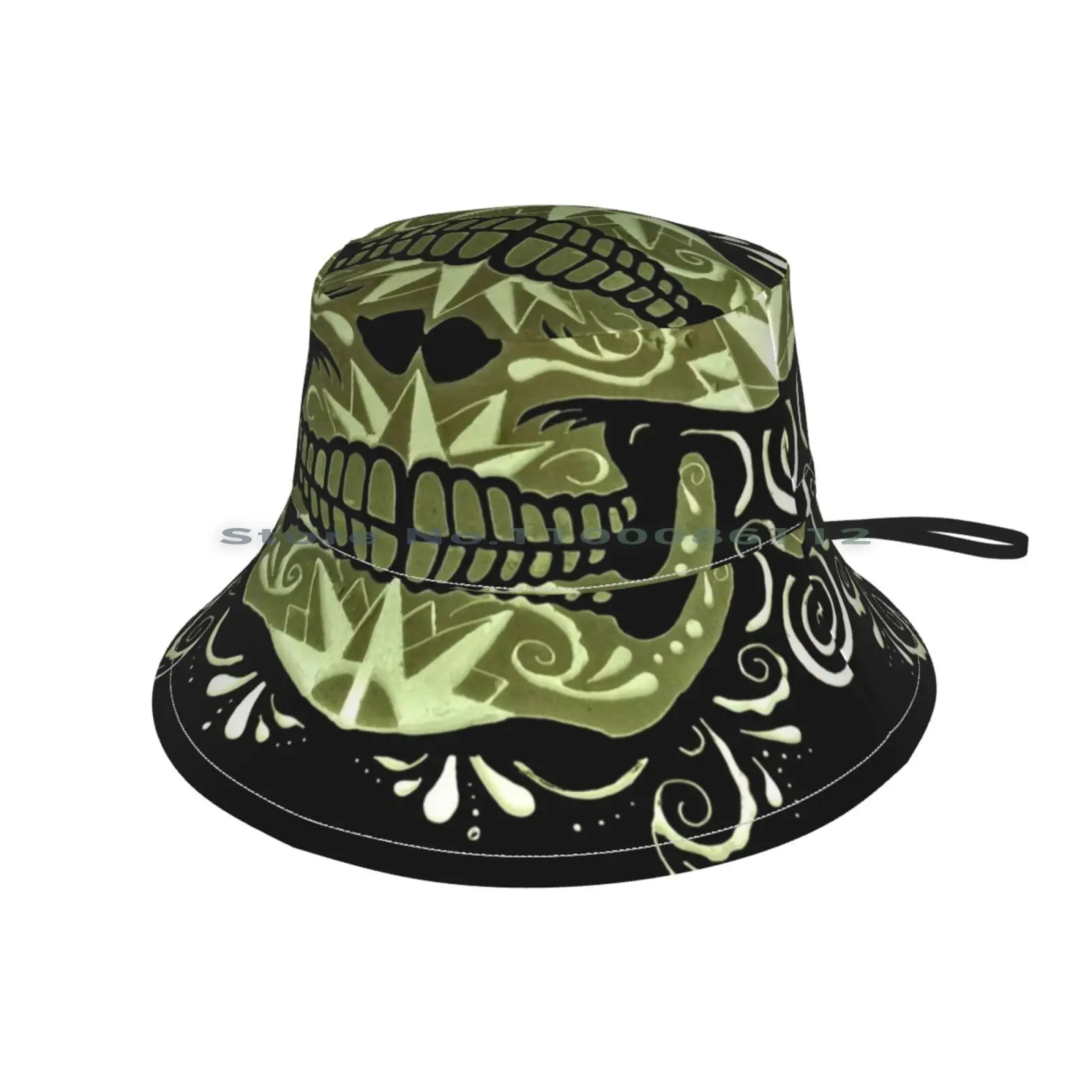 Zia Sugar Skull ( Yellow ) Bucket Hat 