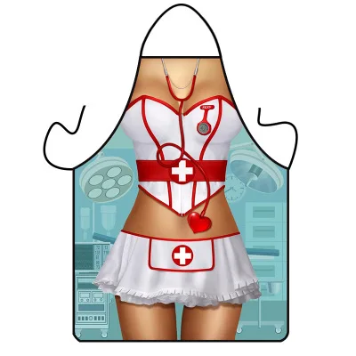 Funny Muscle Man Creativity Kitchen Apron for Men Women Home Cleaning Tool Waterproof Apron Sex Cotton Linen Easy to Clean House