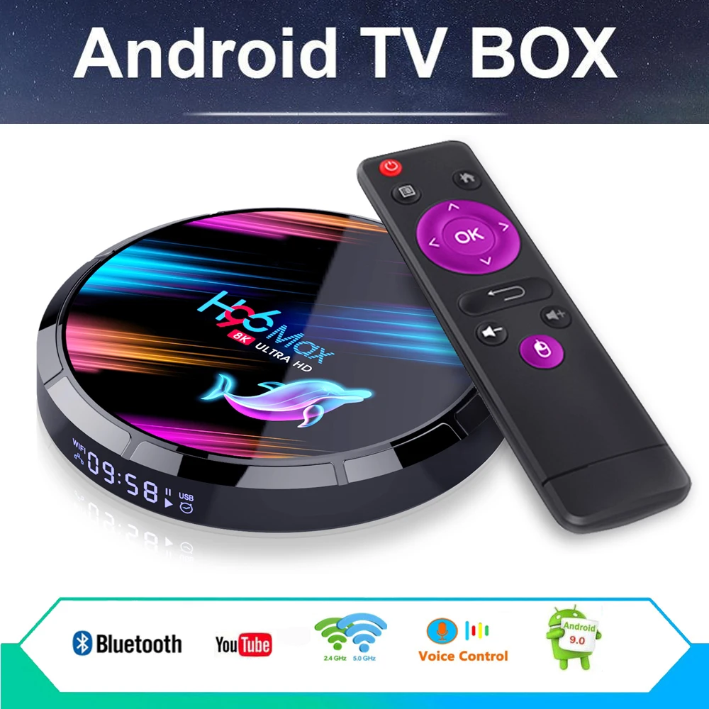 ТВ-приставка H96 max X3 Android 9 0 S905 H96MAX 4 ГБ 64 2 4G + Wi-Fi Bluetooth медиаплеер с поддержкой 3D