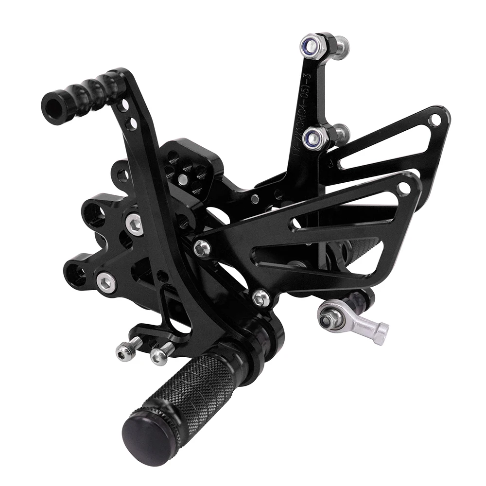 CNC Мотоцикл Регулируемые штифты для заготовки педали отдыха для KAWASAKI ZX10R ZX-10R ZX 10R 2004 2005 - Цвет: Black