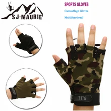 Спортивный без пальцев охотничьи рыболовные перчатки камуфляжные удобные нескользящие эластичные походные Перчатки Нескользящие велосипедные перчатки