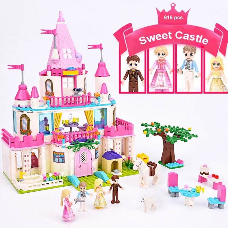 Princess-Prince-Series-Enchanted-Castle-Palace-Models-Building-Blocks-Royal-Carriage-Model-Compatibl (6)