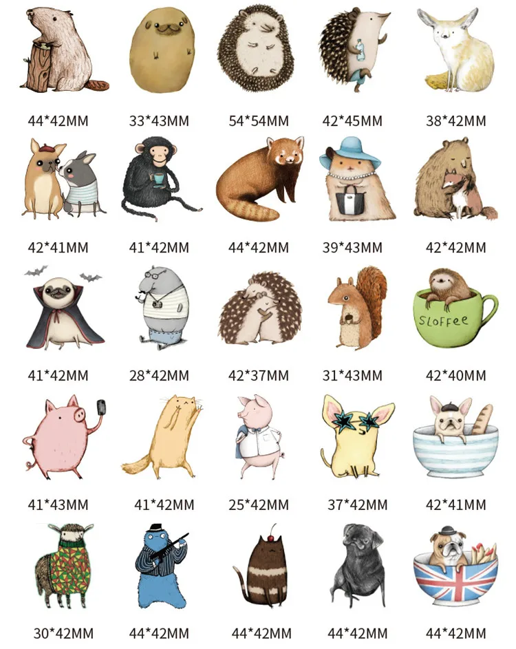 73 шт./компл. дети милый мультфильм водонепроницаемый лес наклейки с изображениями животных игрушка для мальчиков девочек стекло тетрадь пули журнал подарок упакован