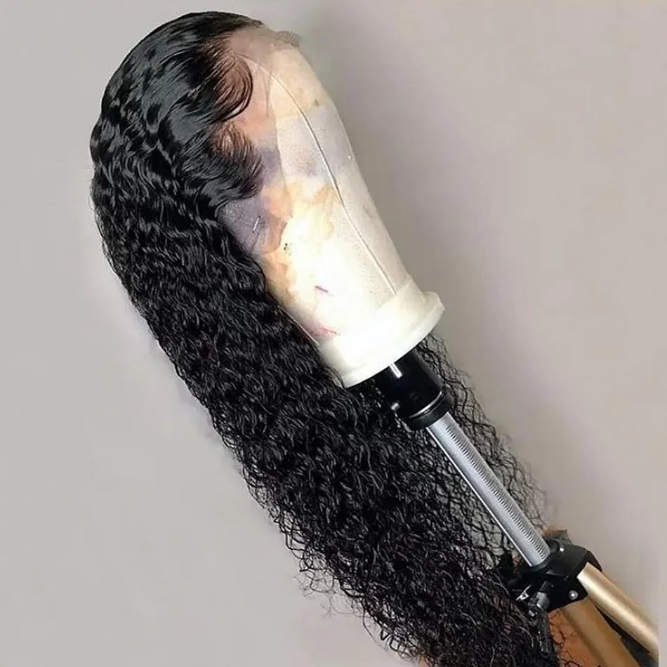 Alibele малазийский парик с глубокой волной вьющимися кружевами спереди 150%