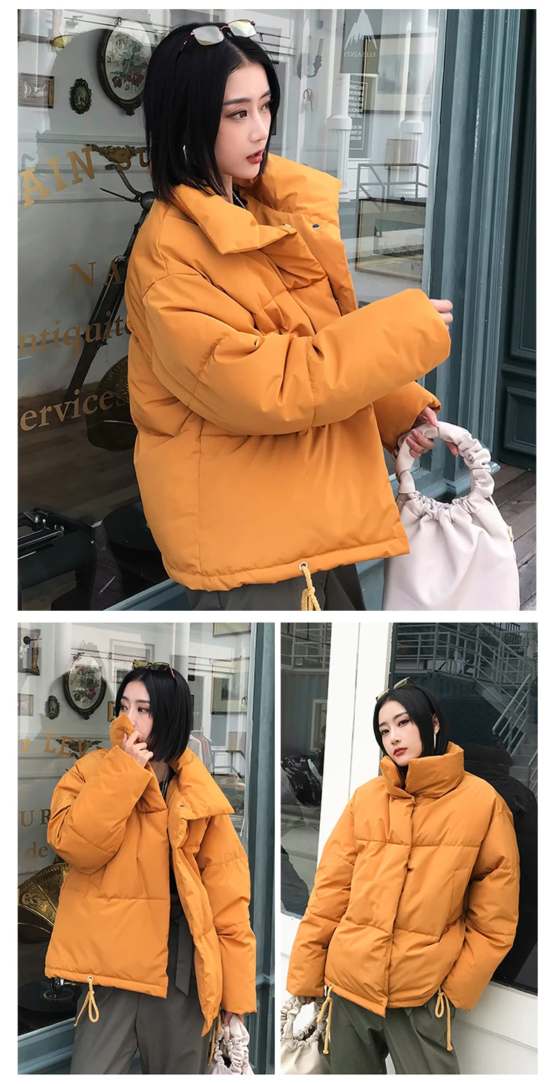 Новое Женское зимнее пальто, женская теплая пуховая хлопковая куртка, женские корейские стеганые куртки, Женская куртка на меху, пальто-80