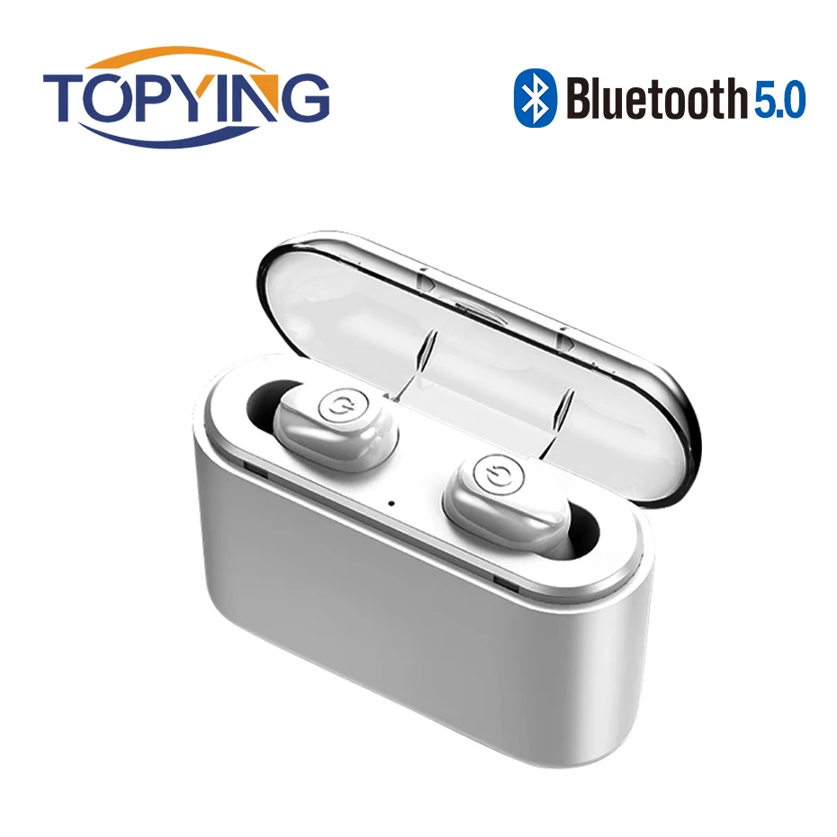 

TOPYING X8 TWS True Bluetooth Earphone 5D Stereo Wireless Earbuds Mini TWS Waterproof Headfrees with Charging Box 3500mAh Power
