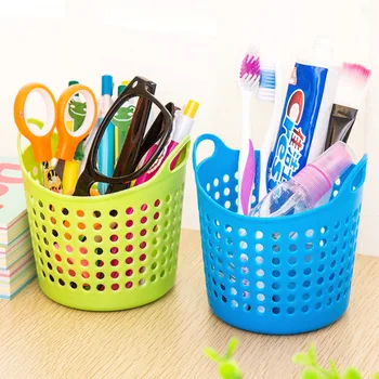 

South Korea Creative Cartoon Office Desk Top Debris Makeup Storage Box Pen Container Mini Trash Can Glove Storage Basket