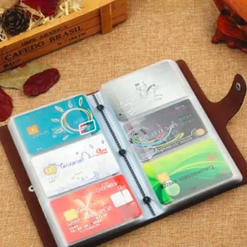 

Fashion Leather 96 Card Slot Id Card Holder Multifunction Business Bank Card Case Men Women Credit Passport