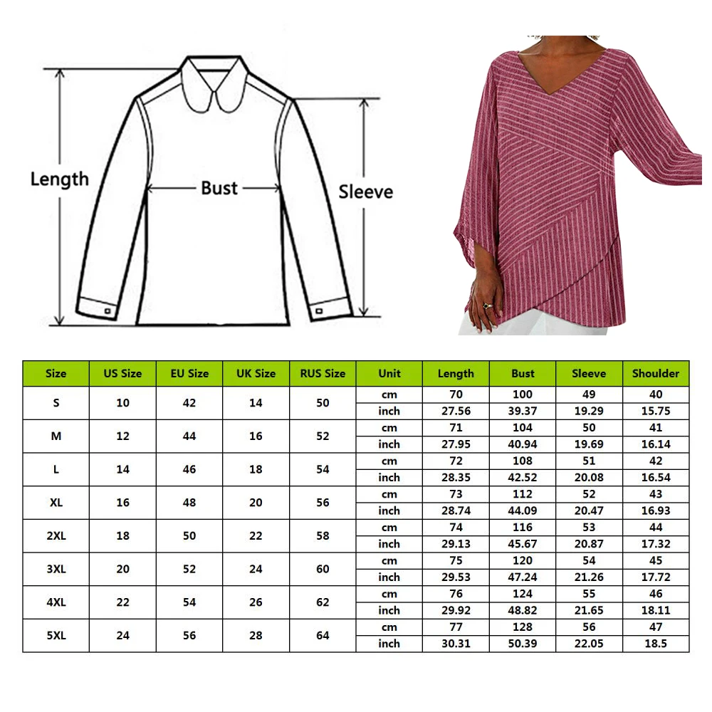 Рубашки с длинным рукавом женские осенние повседневные свободные топы в полоску с v-образным вырезом ассиметричная блузка однотонная Туника Топы Рубашки Mujer