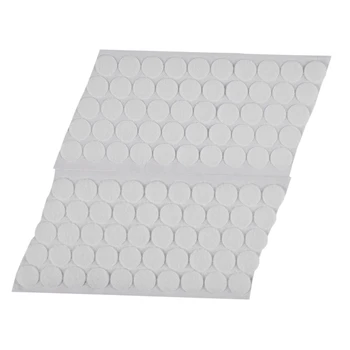 

50 Pairs ic Sticky Self Adhesive Buckle Hook Loop Round Pads Craft Tape White