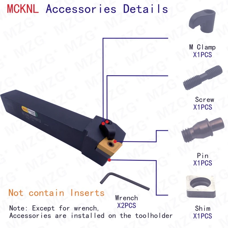 Mocask MCKNL обрабатывающие фрезы MCKNL2020K12 расточные стержни из карбида вольфрама вставки ЧПУ токарные станки держатели внешние токарные инструменты