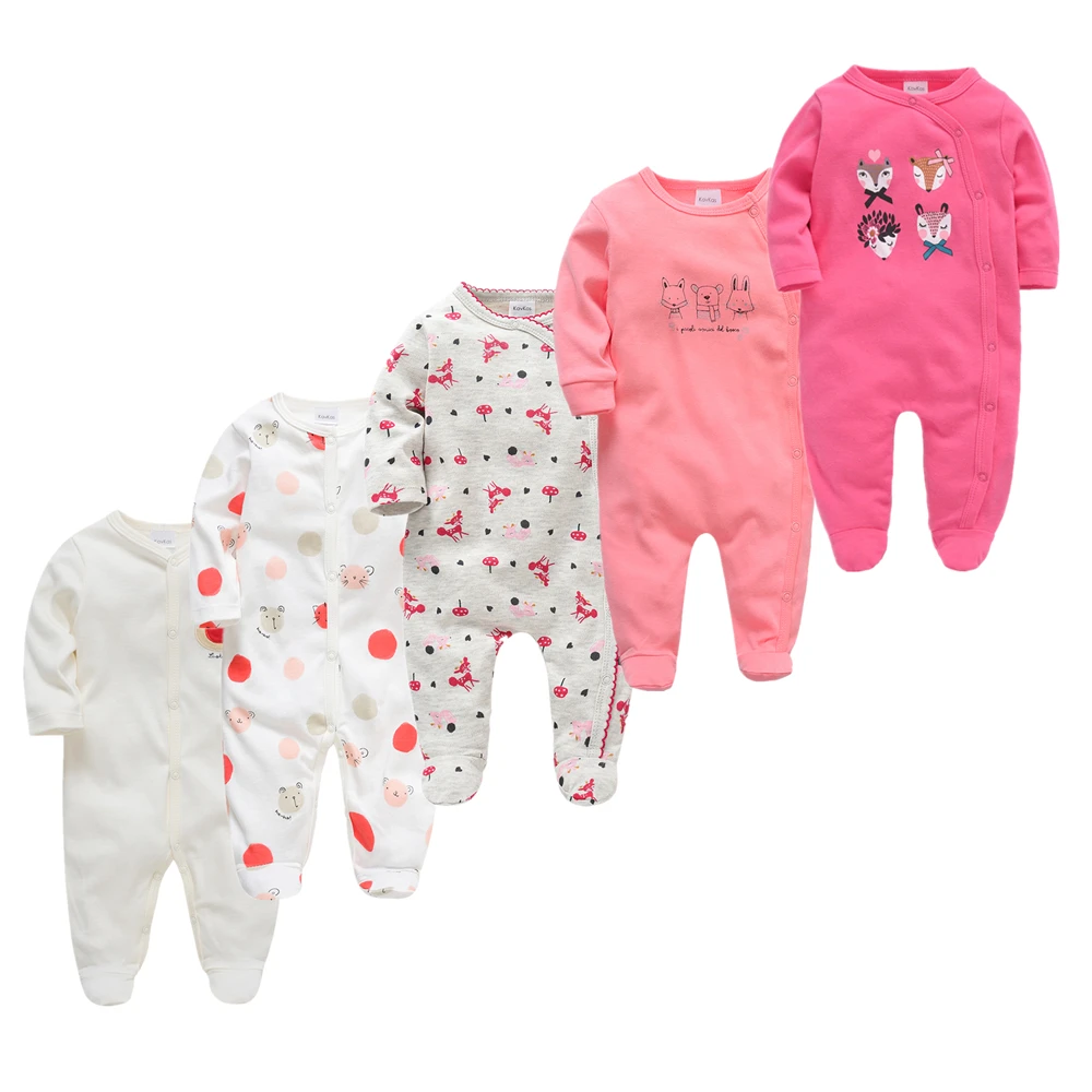 5PCS Honeyzone Baby Pyjamas Rompers Girl Boy Pijamas Bebe Fille Cotton Breathable Soft Ropa Bebe Newborn Sleepers Baby Pjiamas - Image 3