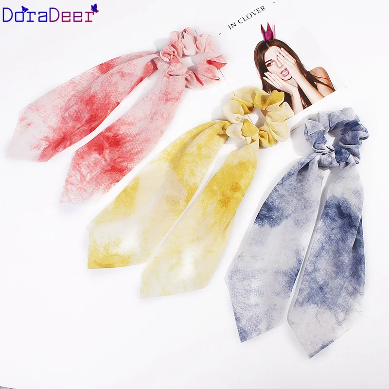 

DoraDeer Striped Scrunchies Girl Hair Accessories Sweet Girls Lady Bandanas Ponytail Holder Hair Band Headbands Hair Bands Woman